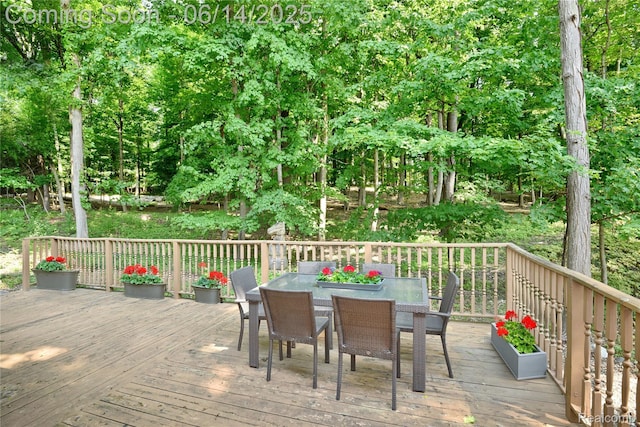 36780 Chesapeake Rd, Farmington Hills, MI 48335 - wooden terrace with outdoor dining area