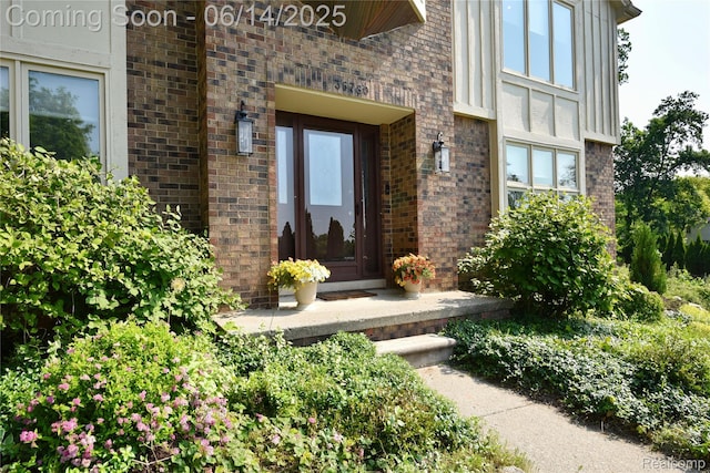 36780 Chesapeake Rd, Farmington Hills, MI 48335 - doorway to property featuring brick siding