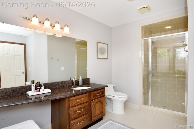 36780 Chesapeake Rd, Farmington Hills, MI 48335 - full bath with vanity, tile patterned floors, and a stall shower
