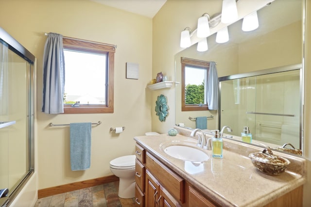 10317 Lange Rd, Birch Run, MI 48415 - bathroom featuring vanity and stone finish floors