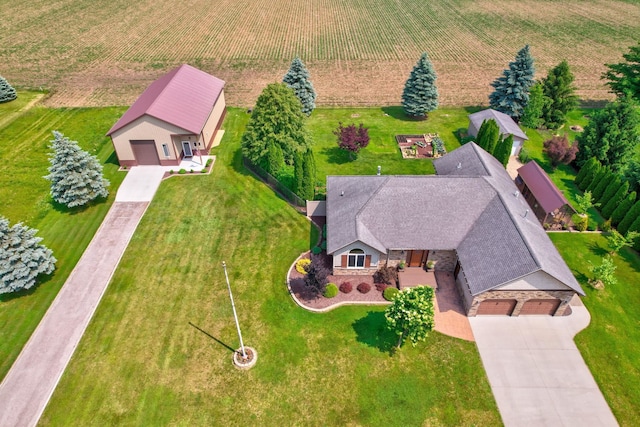 10317 Lange Rd, Birch Run, MI 48415 - aerial view of sparsely populated area featuring abundant farmland