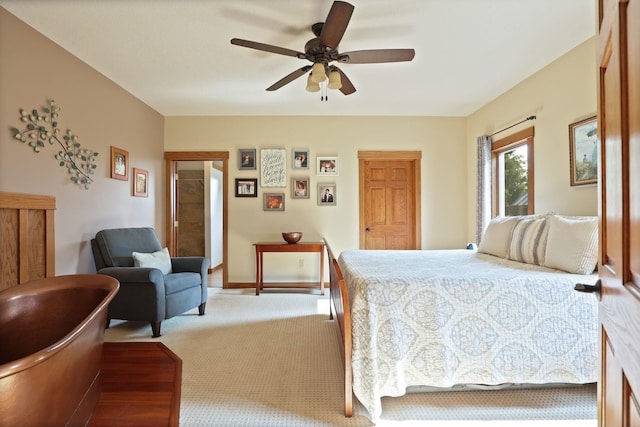10317 Lange Rd, Birch Run, MI 48415 - bedroom featuring a ceiling fan and carpet flooring