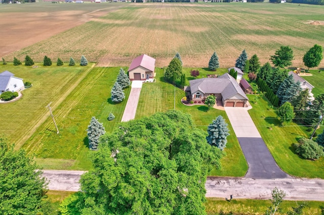 10317 Lange Rd, Birch Run, MI 48415 - overview of rural landscape featuring rows of crops