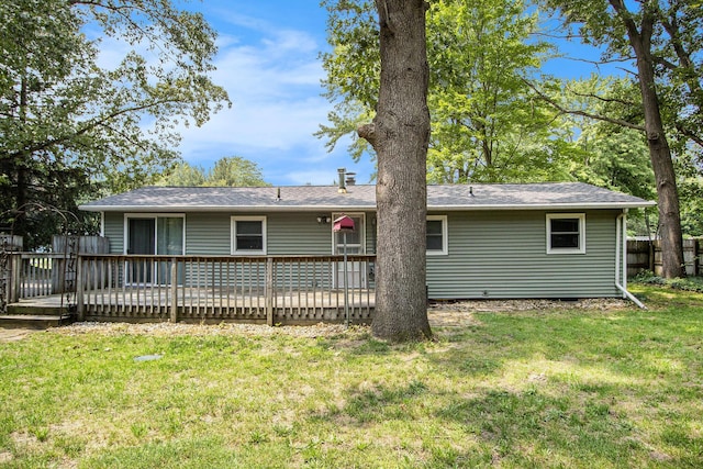51591 Oak Dr, Mattawan, MI 49071 - rear view of house with a deck