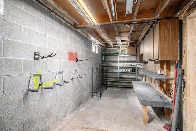 51591 Oak Dr, Mattawan, MI 49071 - unfinished below grade area featuring concrete block wall