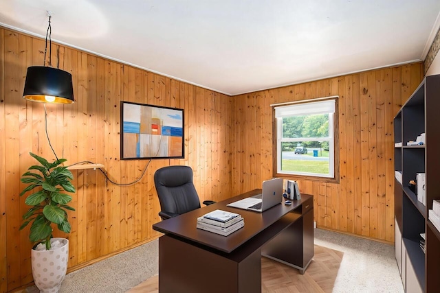 51591 Oak Dr, Mattawan, MI 49071 - office space featuring wooden walls and baseboards