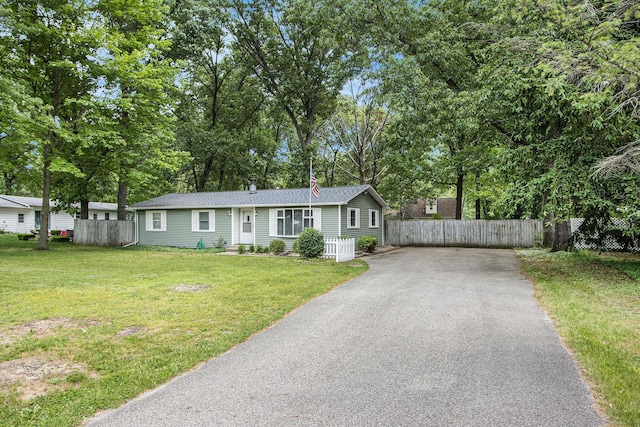 51591 Oak Dr, Mattawan, MI 49071 - view of front of home with asphalt driveway and view of scattered trees