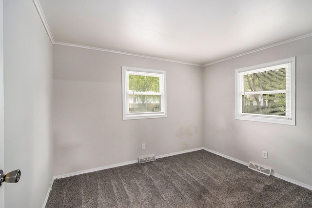 51591 Oak Dr, Mattawan, MI 49071 - unfurnished room with ornamental molding and dark colored carpet