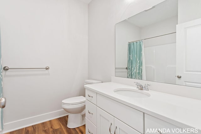 1753 Portadown Rd, Byron Center, MI 49315 - full bath featuring vanity, wood finished floors, and a shower with curtain