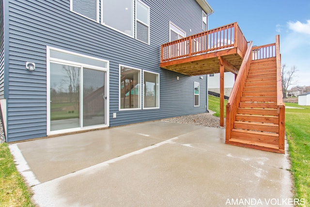 1753 Portadown Rd, Byron Center, MI 49315 - view of patio / terrace with stairs and a deck
