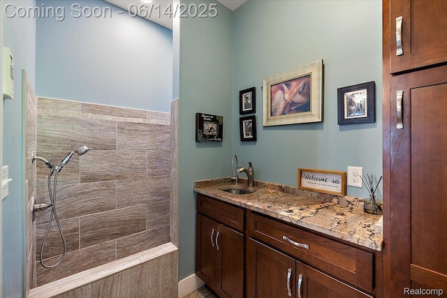5432 Blood Rd, Metamora, MI 48455 - full bathroom with tiled shower and vanity
