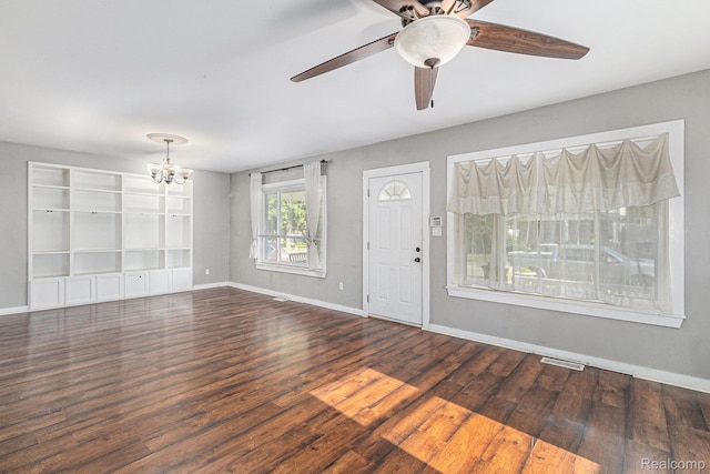 92 Gallup St, Mount Clemens, MI 48043 - foyer featuring a chandelier, wood finished floors, and ceiling fan
