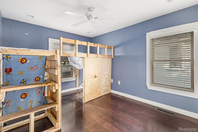 92 Gallup St, Mount Clemens, MI 48043 - bedroom with wood finished floors and ceiling fan