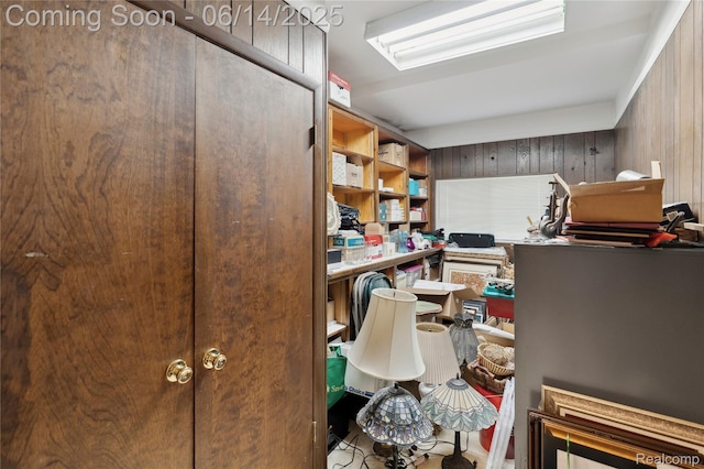5614 Warbler Dr, Clarkston, MI 48346 - office with wooden walls