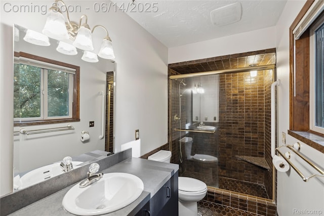 5614 Warbler Dr, Clarkston, MI 48346 - bathroom with vanity and a stall shower