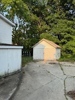 313 Morse St, Ionia, MI 48846 - garage with a storage shed