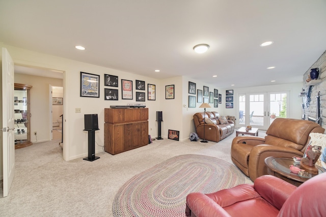 3524 Lakeshore Rd, Manistee, MI 49660 - carpeted living room featuring recessed lighting and baseboards