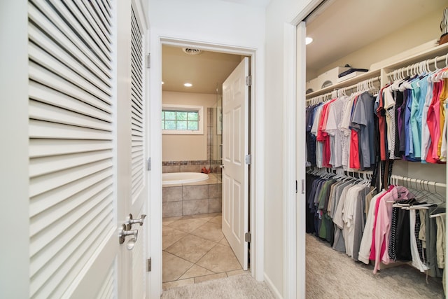 3524 Lakeshore Rd, Manistee, MI 49660 - spacious closet with light tile patterned floors and light carpet