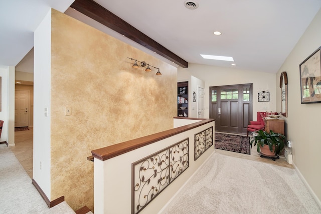 3524 Lakeshore Rd, Manistee, MI 49660 - corridor with light carpet and recessed lighting