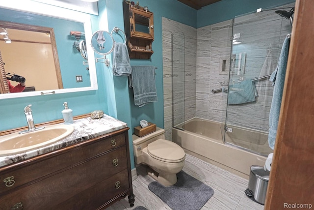 33566 Rhonswood St, Farmington Hills, MI 48335 - bathroom with vanity and shower / bath combination with glass door