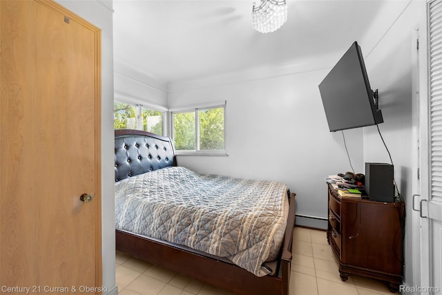 7561 Esper Blvd, Dearborn, MI 48126 - bedroom featuring baseboard heating and light tile patterned floors