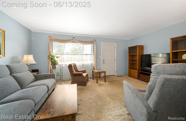 20107 Merle Ct, Eastpointe, MI 48035 - living room with light carpet