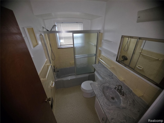 9990 Hambleton St, Canton, MI 48150 - bathroom featuring bath / shower combo with glass door and vanity