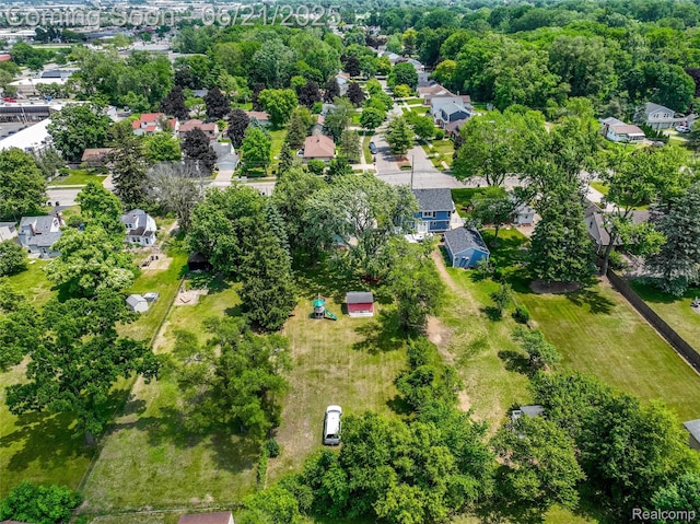 10997 Stark Rd, Livonia, MI 48150 - aerial overview of property's location featuring nearby suburban area