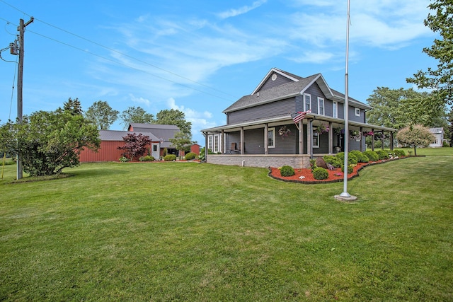 598 Dayburg Rd, Coldwater, MI 49036 - rear view of house featuring a lawn