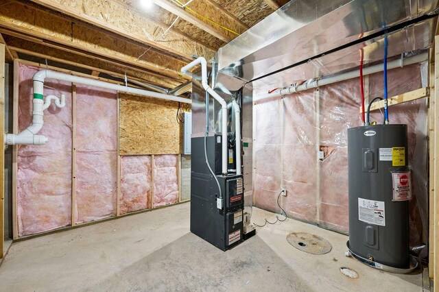 310 Hillview St, Buchanan, MI 49107 - unfinished basement with water heater and heating unit