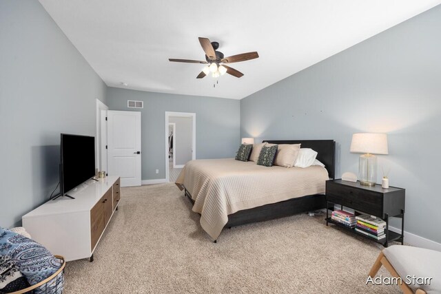 3980 Hathaway Rd, Kalamazoo, MI 49009 - bedroom with light carpet and ceiling fan