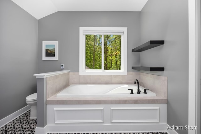 3980 Hathaway Rd, Kalamazoo, MI 49009 - full bath with a bath and lofted ceiling