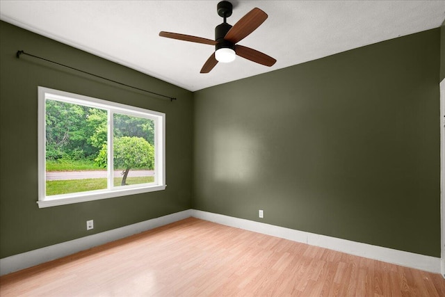 524 Kiddville St, Belding, MI 48809 - unfurnished room with light wood-type flooring and a ceiling fan