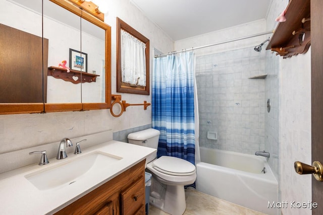 4410 Delaware Rd, Fremont, MI 49412 - bathroom featuring vanity and shower / tub combo with curtain