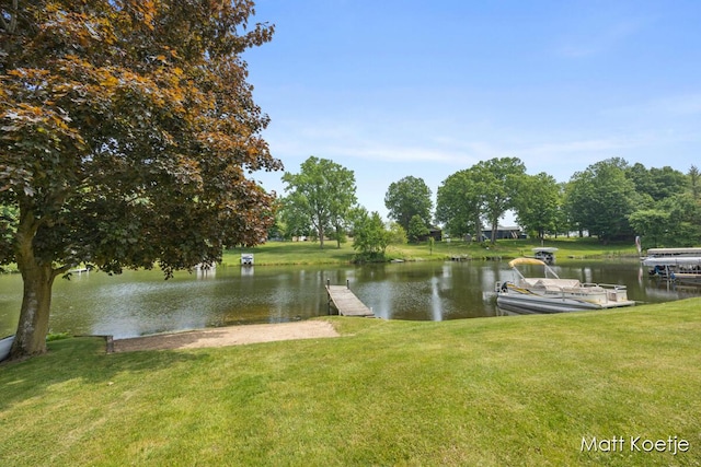 4410 Delaware Rd, Fremont, MI 49412 - water view with a dock