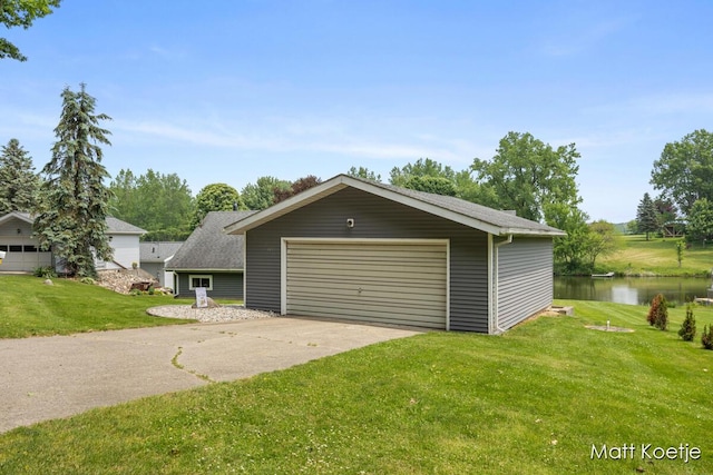 4410 Delaware Rd, Fremont, MI 49412 - detached garage with a water view