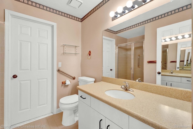 3 Cornell Ct Unit 27, Dearborn, MI 48124 - bathroom with a stall shower, vanity, and tile patterned flooring