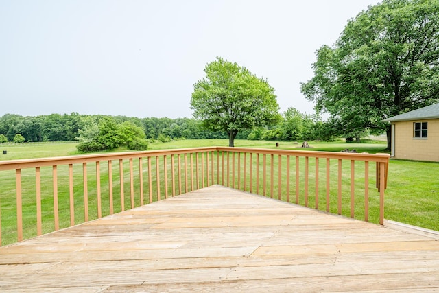 10001 Date Rd, Baroda, MI 49101 - wooden deck with a yard