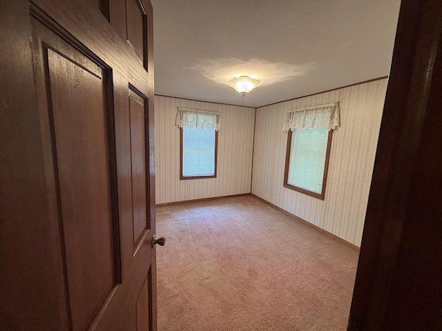 2523 E Wildcat, Saint Johns, MI 48879 - unfurnished bedroom featuring carpet flooring and wallpapered walls