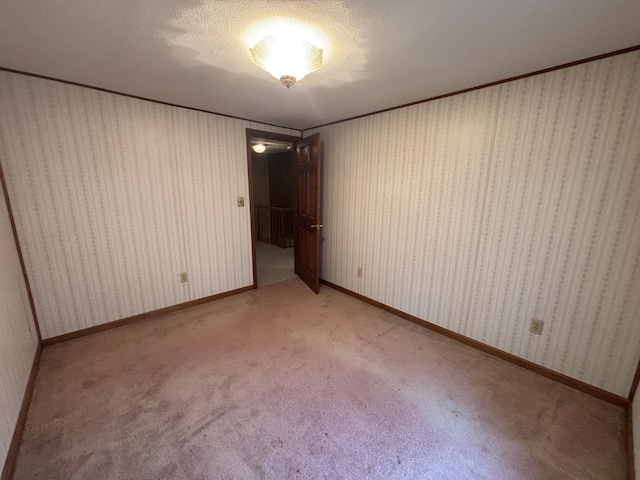 2523 E Wildcat, Saint Johns, MI 48879 - carpeted empty room with wallpapered walls
