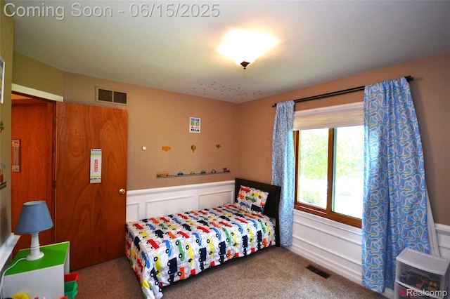 10010 Orchard Ridge Ct, Holly, MI 48442 - carpeted bedroom with a wainscoted wall