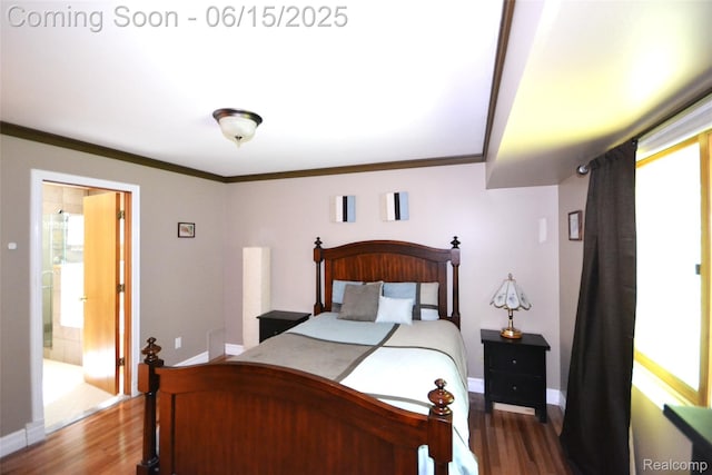 10010 Orchard Ridge Ct, Holly, MI 48442 - bedroom featuring wood finished floors and crown molding