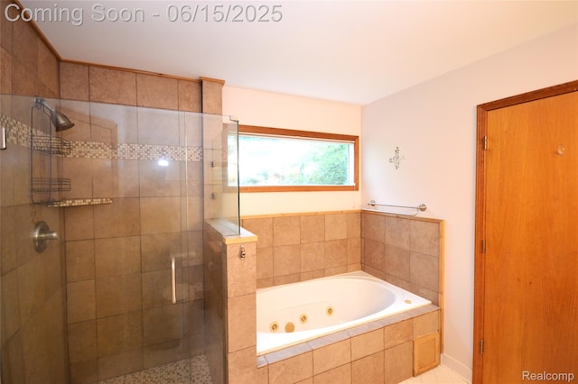 10010 Orchard Ridge Ct, Holly, MI 48442 - full bath with a shower stall and a jetted tub