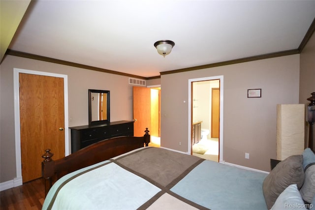 10010 Orchard Ridge Ct, Holly, MI 48442 - bedroom with baseboards and crown molding