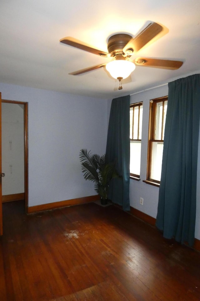552 W Main St, Niles, MI 49120 - spare room with hardwood / wood-style flooring and a ceiling fan