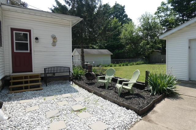 552 W Main St, Niles, MI 49120 - view of patio / terrace featuring entry steps and an outdoor structure