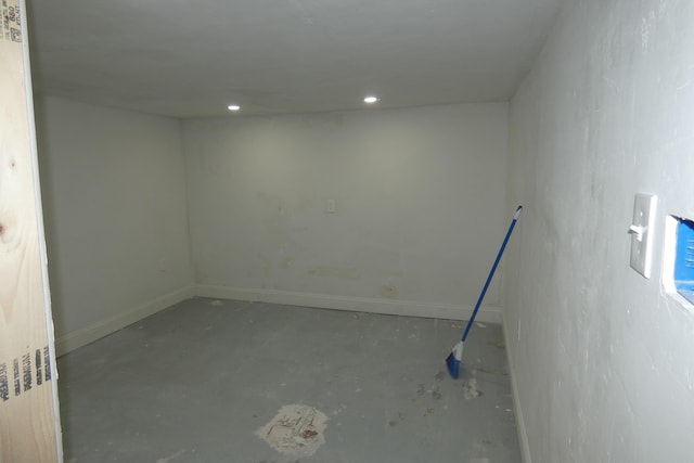 552 W Main St, Niles, MI 49120 - below grade area with baseboards and recessed lighting