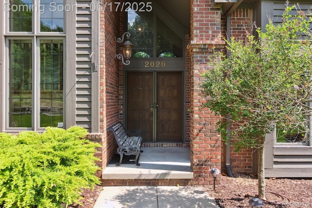2020 Pine Hollow Trl, Brighton, MI 48114 - doorway to property with brick siding