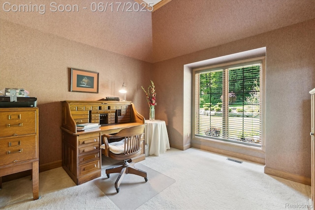 2020 Pine Hollow Trl, Brighton, MI 48114 - home office featuring light colored carpet and baseboards