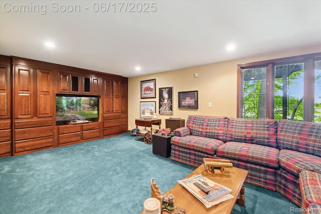 2020 Pine Hollow Trl, Brighton, MI 48114 - carpeted living area with recessed lighting